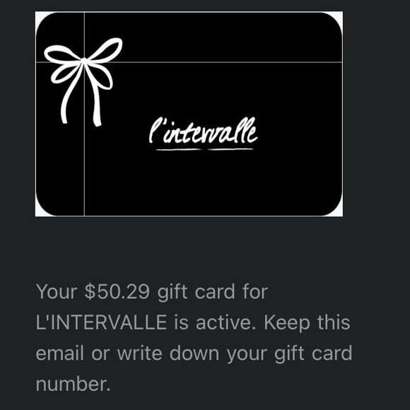 L’intervalle Gift Card - Picture 1 of 1